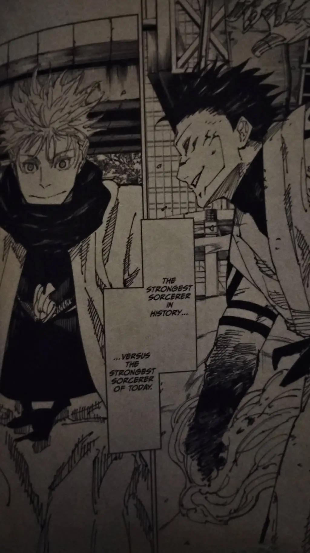 ai character: Gojo vs Sukuna background