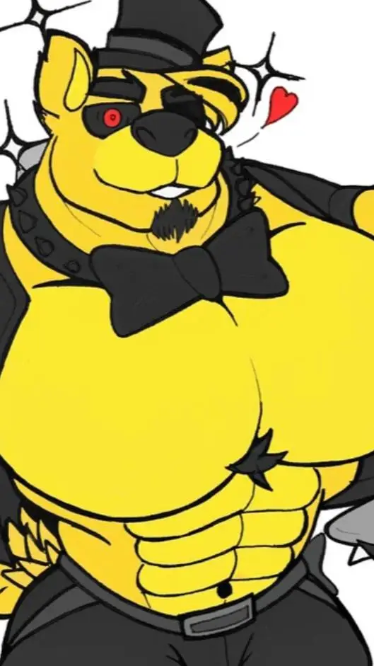 ai character: buff golden Freddy background