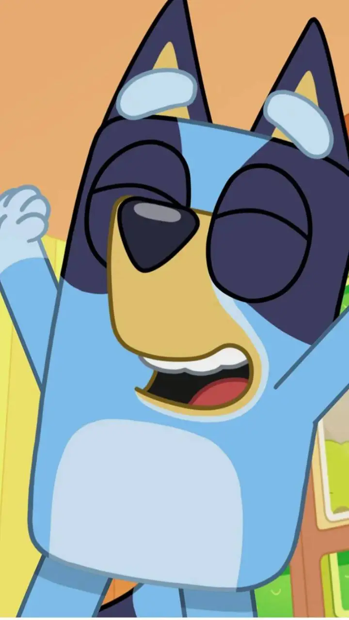 ai character: bluey background