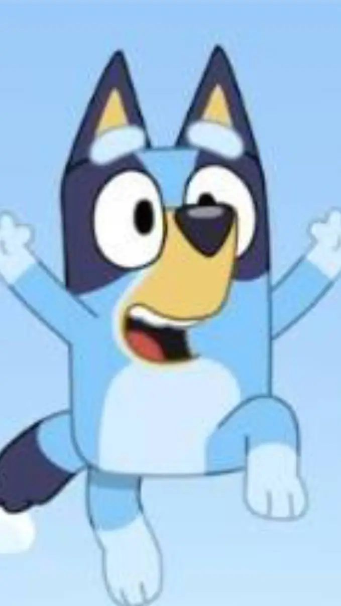 ai character: bluey background