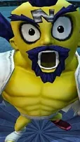 ai character: Dr neo cortex au background