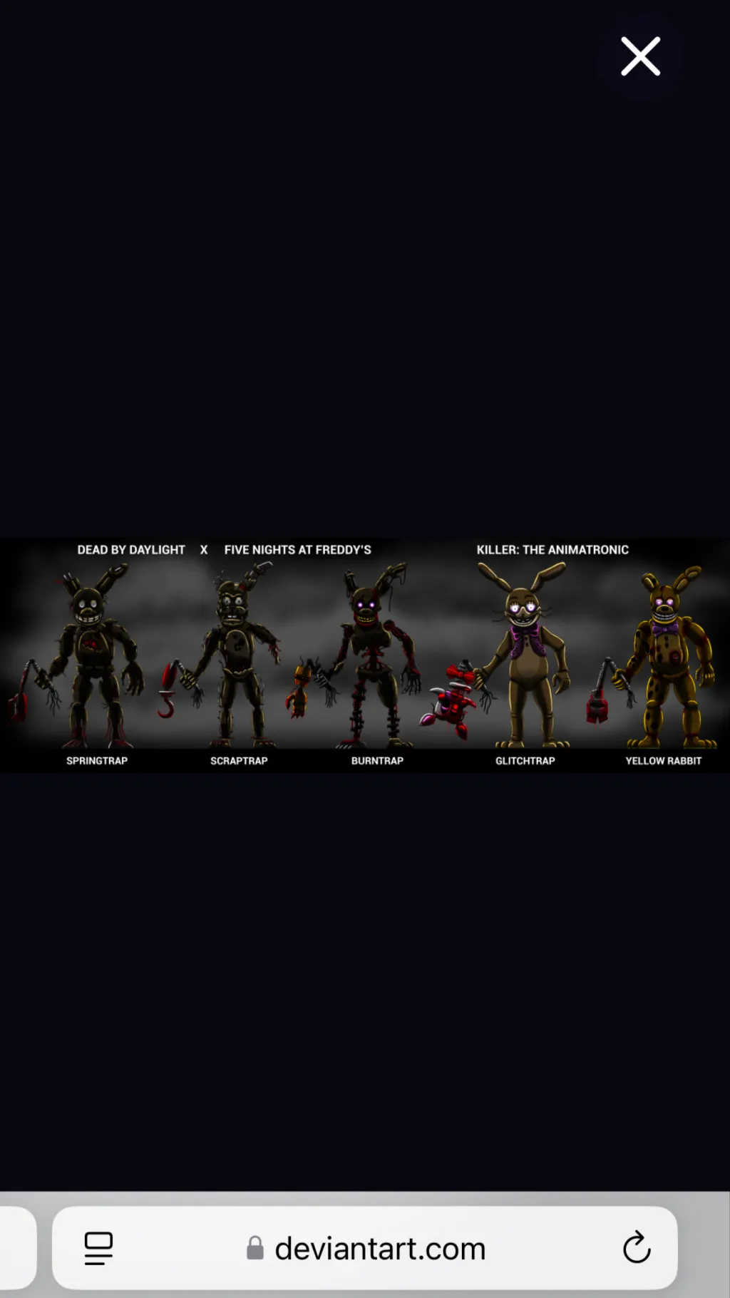 ai character: FNAF x dbd background