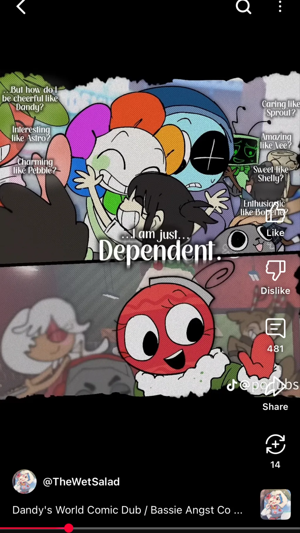 ai character: Dandy vs twisteds background