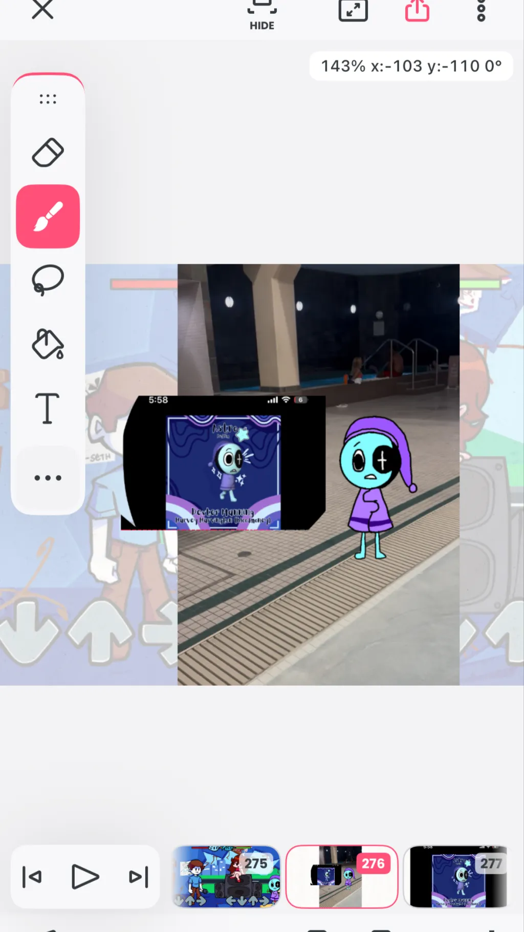 ai character: Harvey Astro background