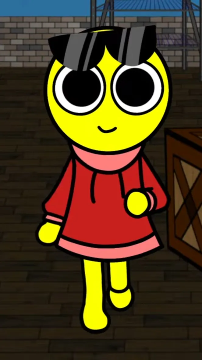 ai character: Smiley dw background