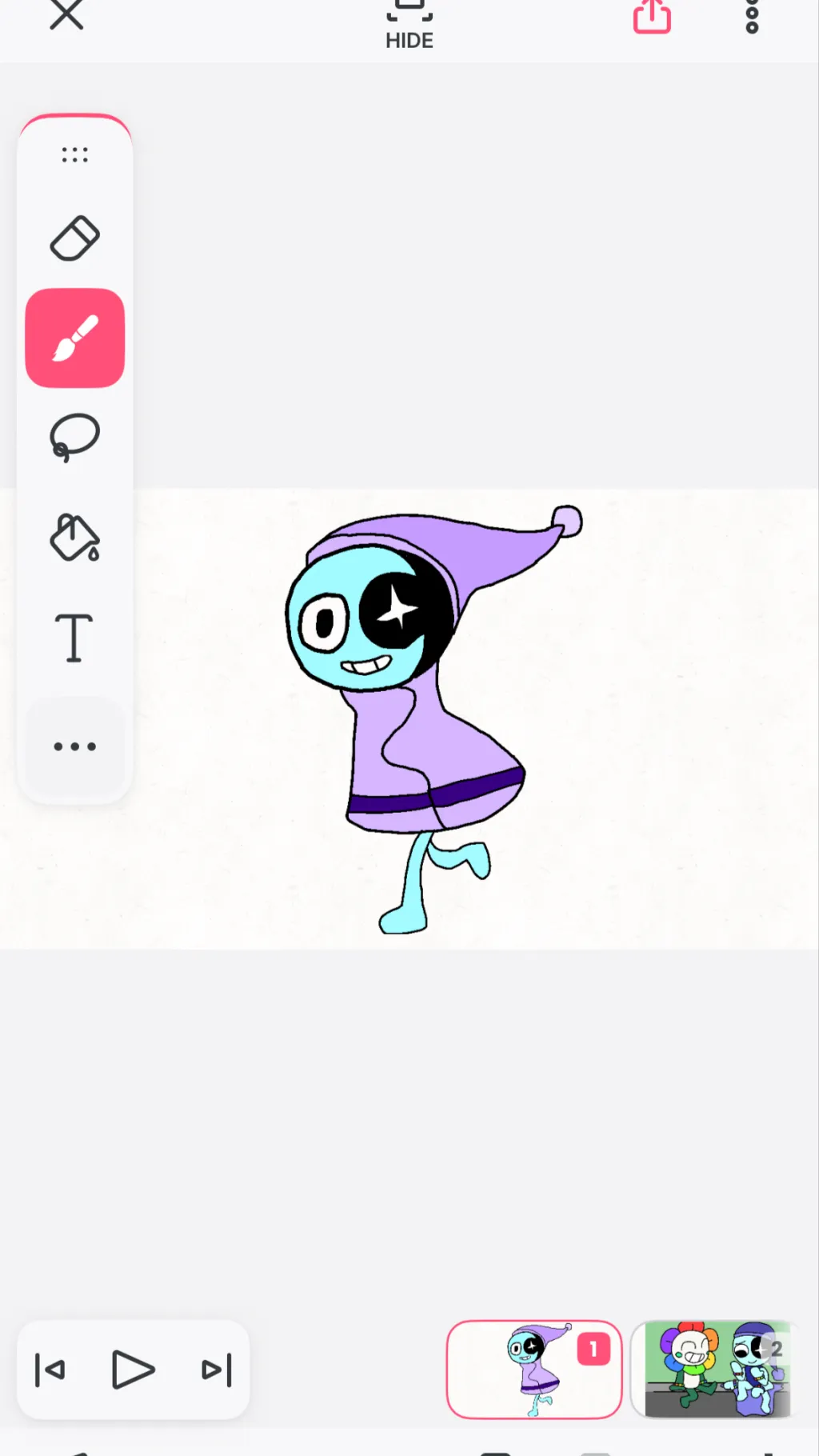 ai character: Astro mimics dandy background