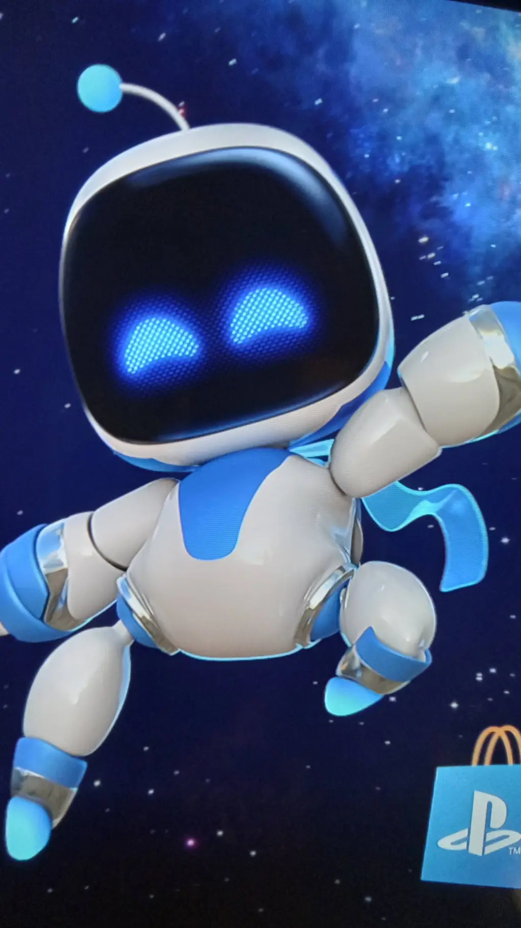 ai character: astro bot  background
