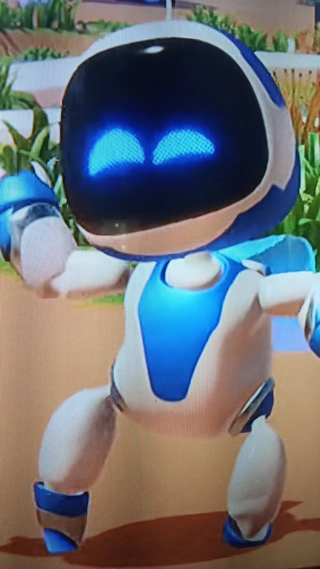 ai character: astro bot  background