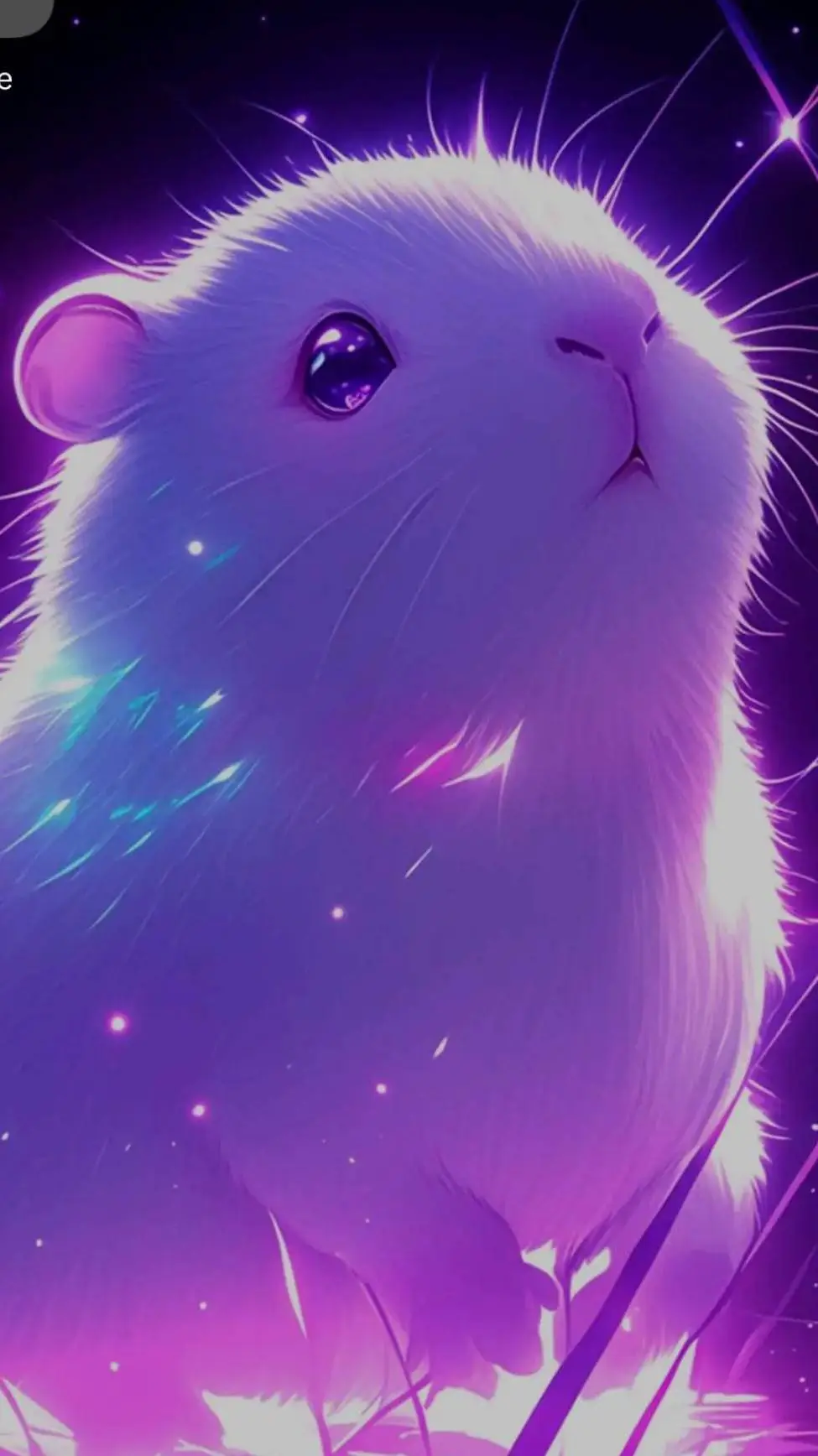 ai character: Galaxy hamster  background