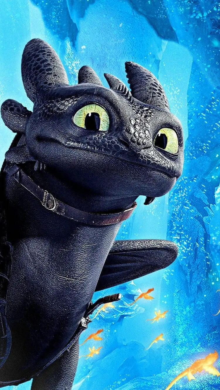 ai character: toothless  background