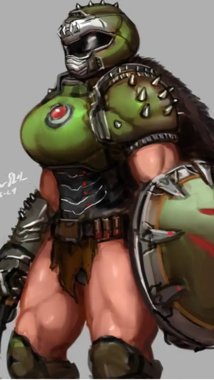 ai character: DOOM ETERNAL(fem) background