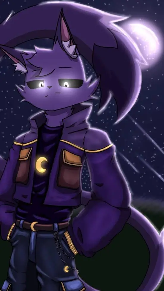 ai character: Catnap! 🐈💜 background
