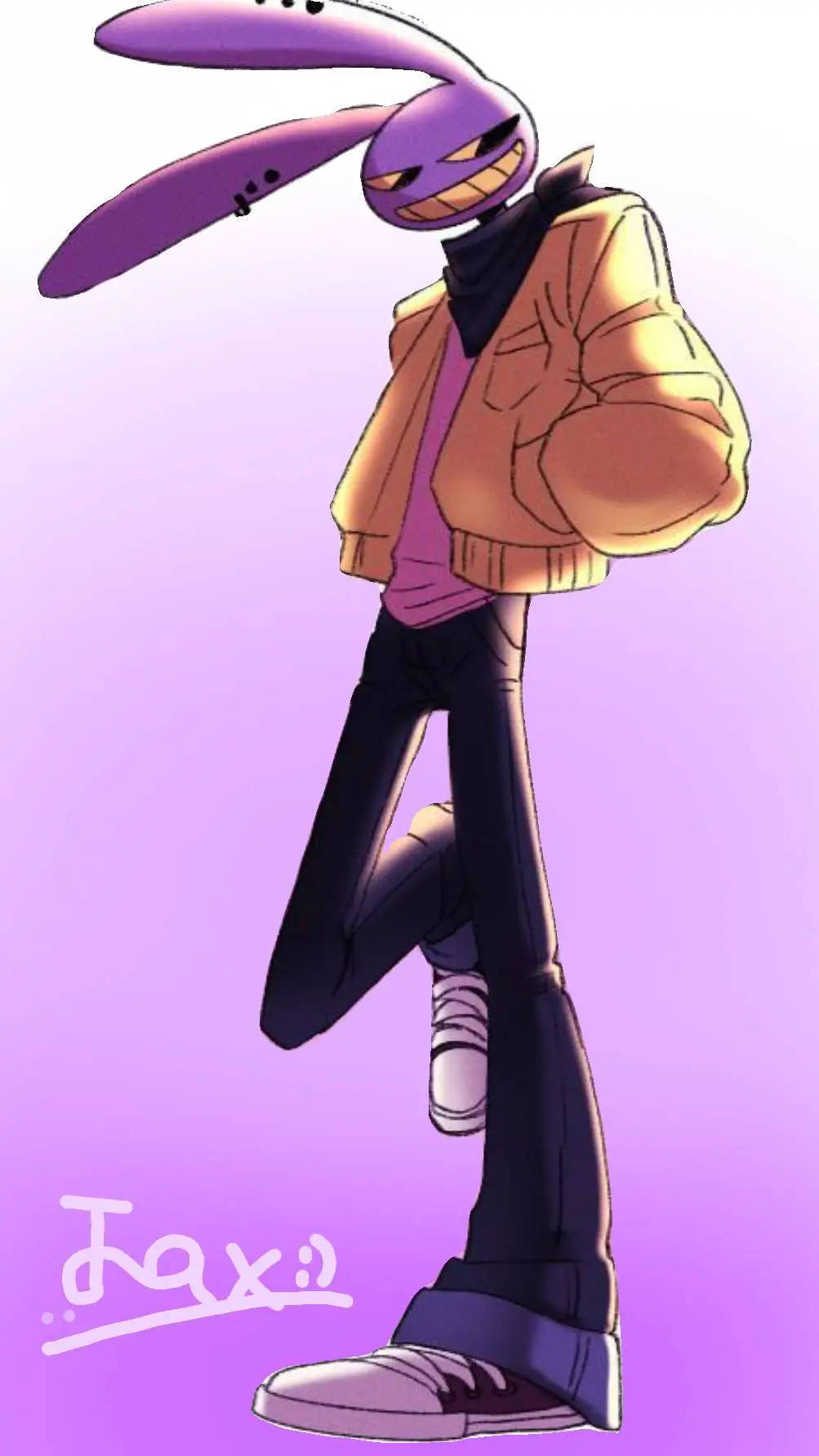 ai character: Jax! 🐇💜 background