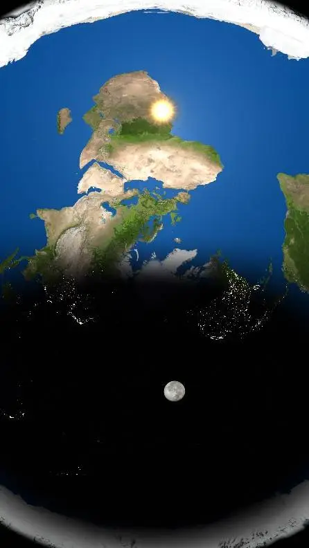 ai character: Flat earth  background