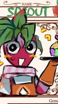 ai character: drunk sprout  background
