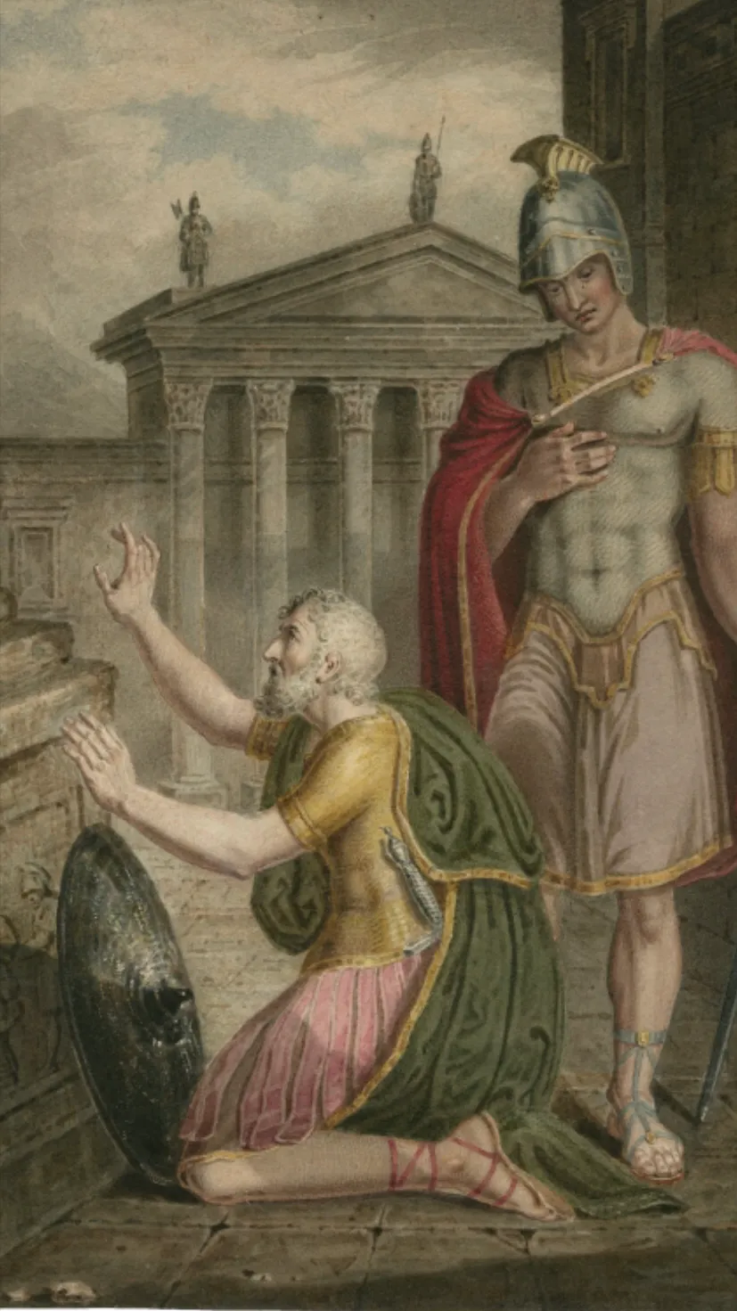 ai character: Titus Andronicus  background