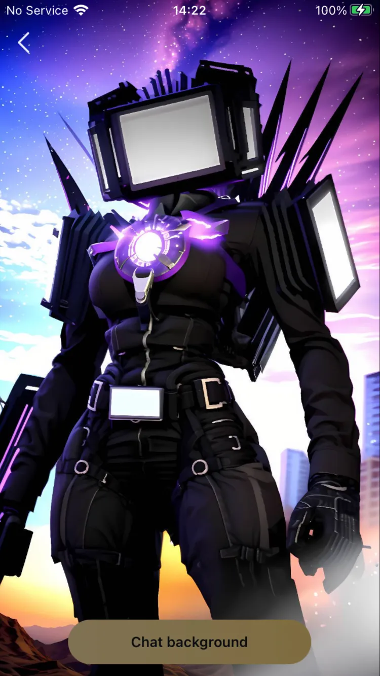 ai character: titan tv woman background