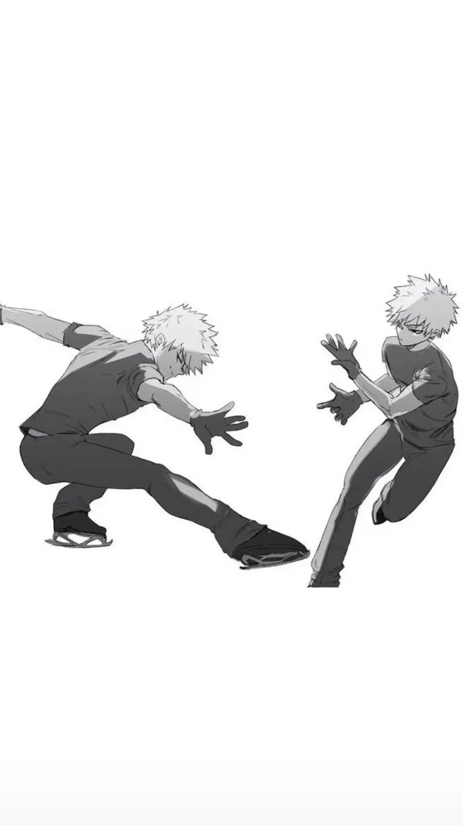 ai character: bkdk ice skating💚🧡 background