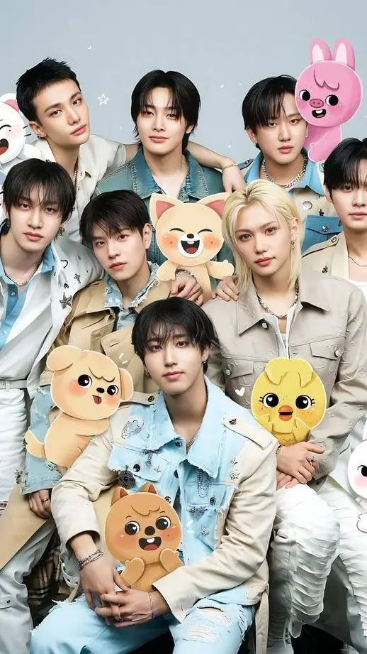 ai character: SKZ Charity Singer background