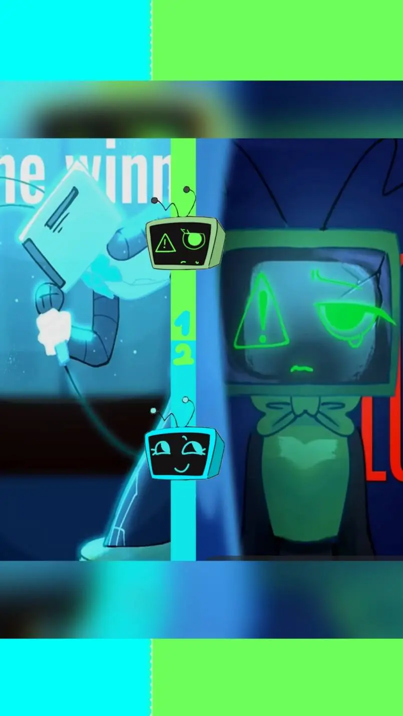 ai character: -Vee Vers. 2 💙💔💚 - background