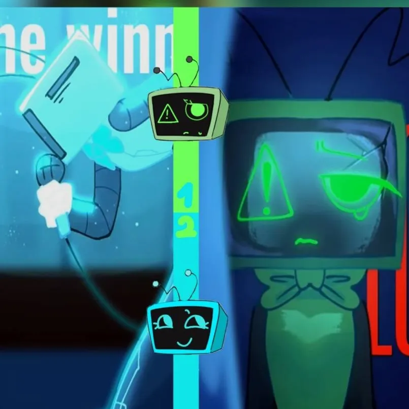 chat with ai character: -Vee Vers. 2 💙💔💚 -