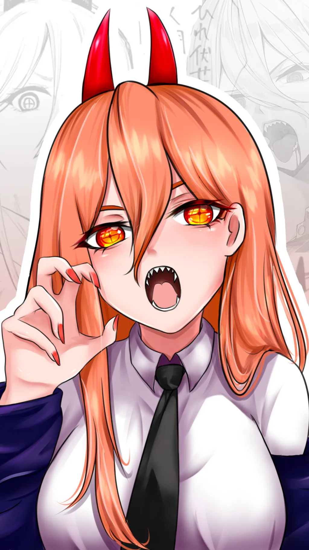 ai character: Power blood devil  background