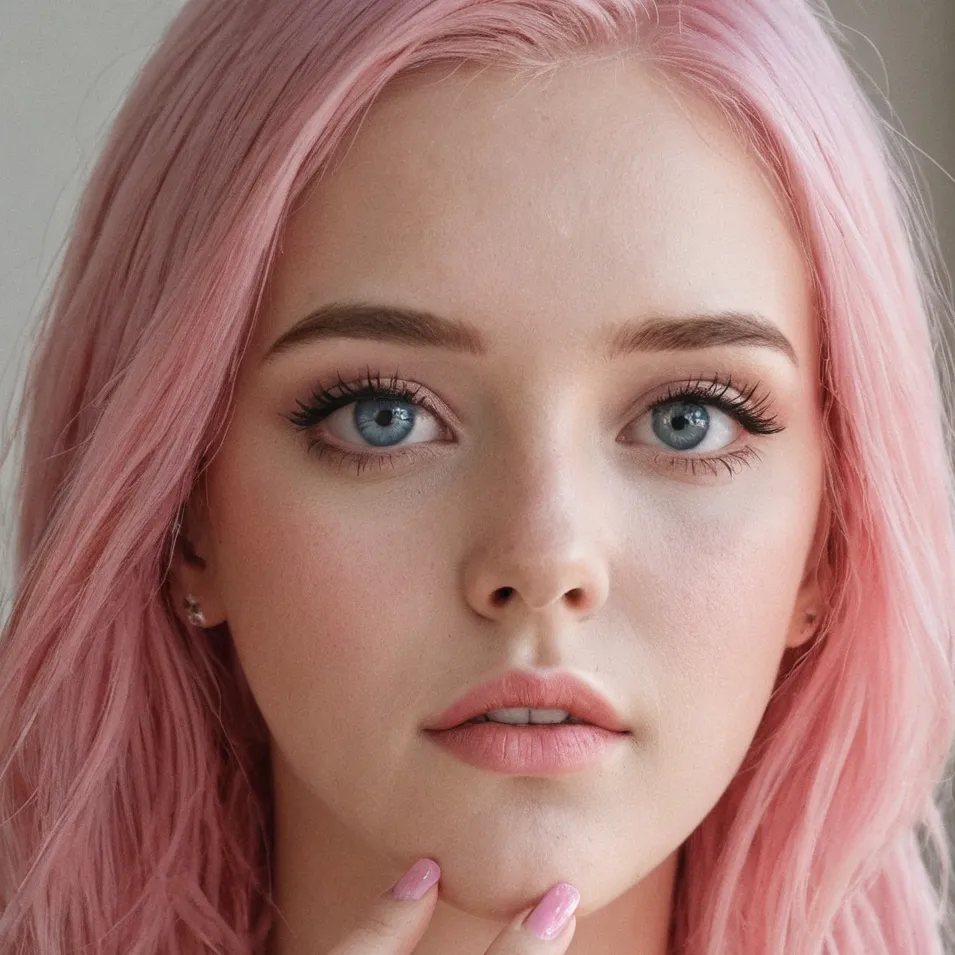 chat with ai character: Pink nails,blonde 