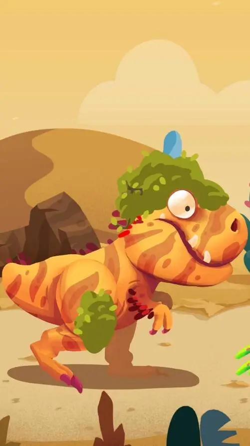 ai character: T-rex JR.🦖 background