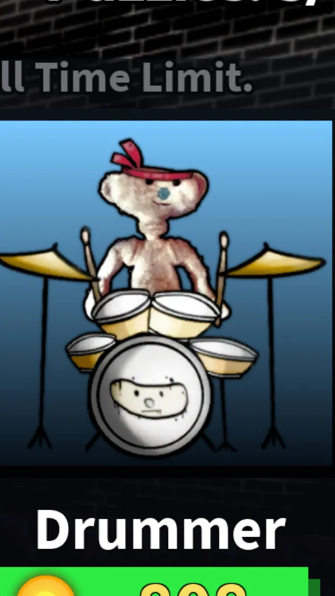 ai character: (drummer background