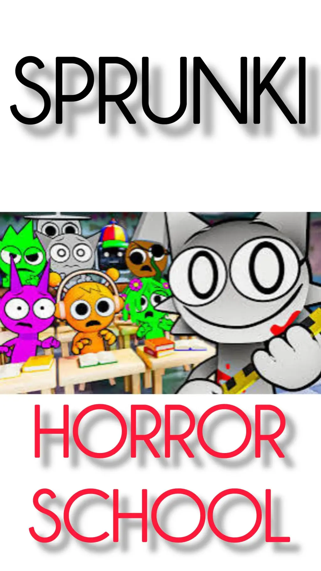 ai character: Sprunki School HR background