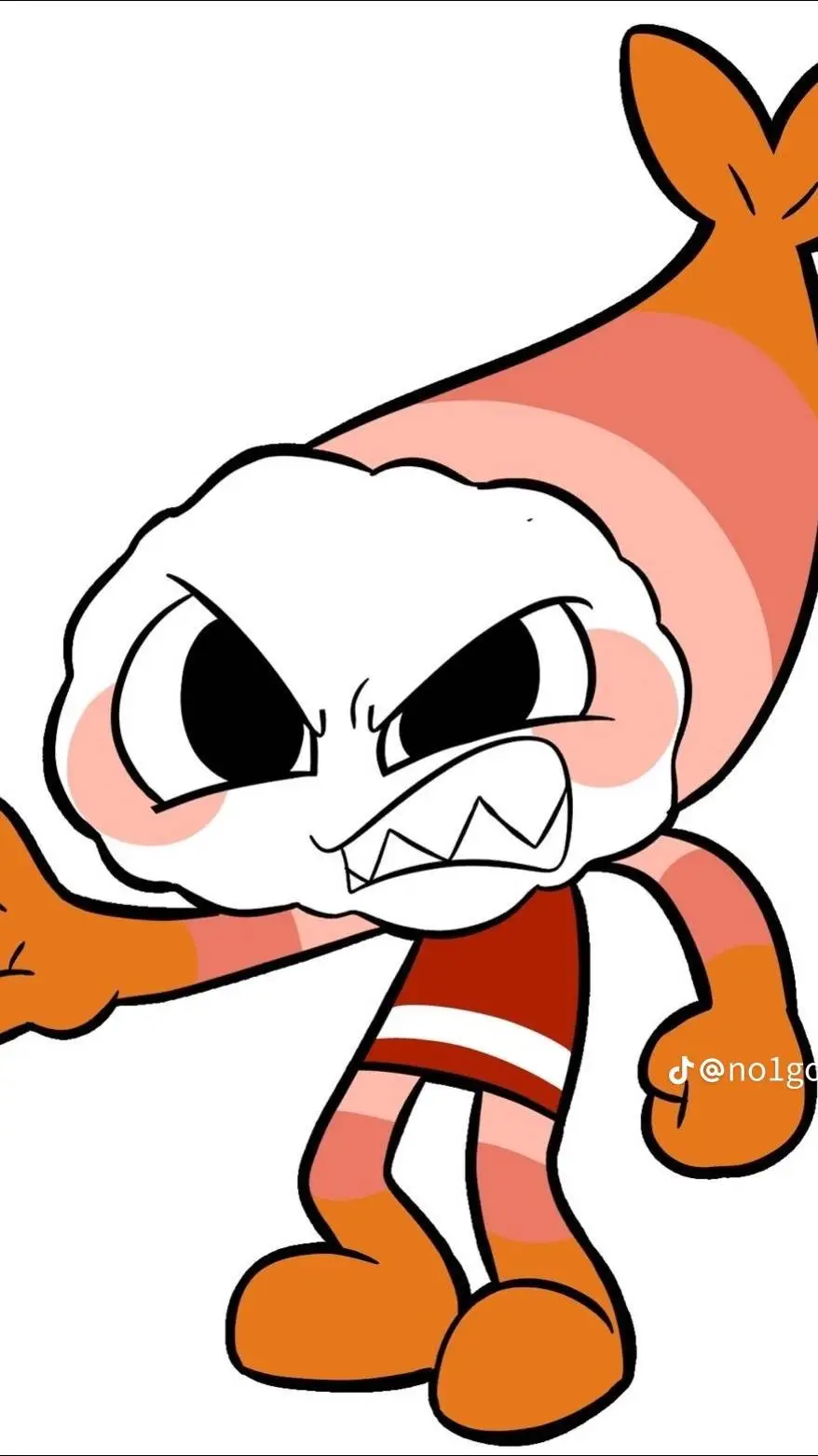 ai character: Shrimpo. background