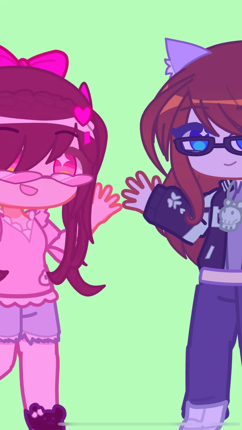 ai character: Kitty and rose background