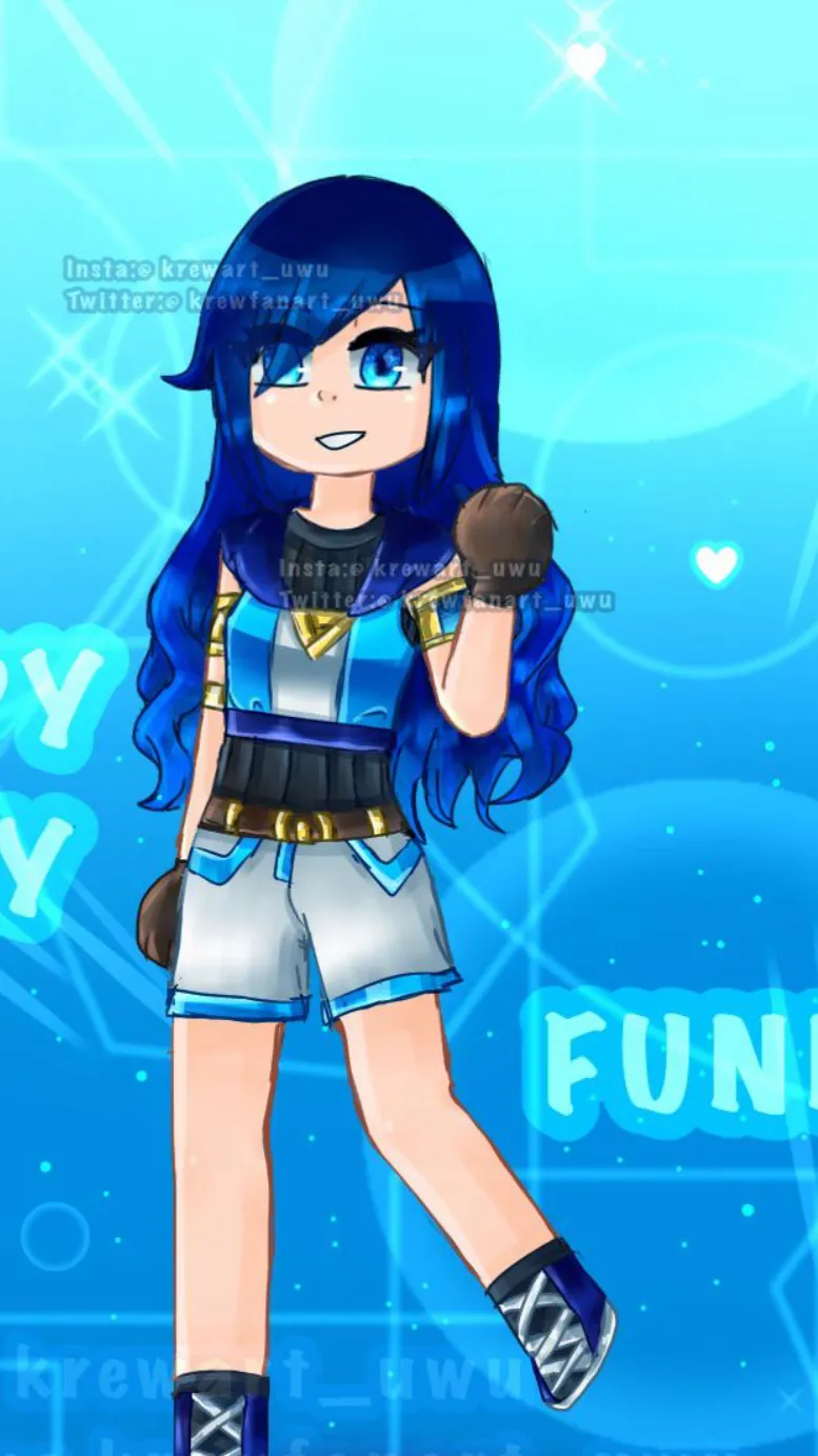 ai character: Itsfunneh🦋 background