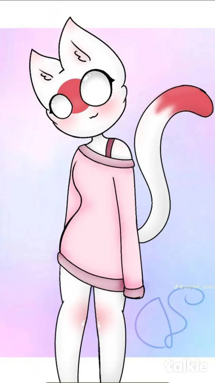 ai character: Japan cat 🤍❤️ background