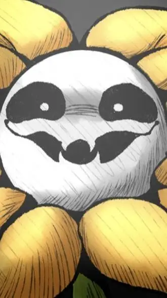 ai character: flowey da flower background