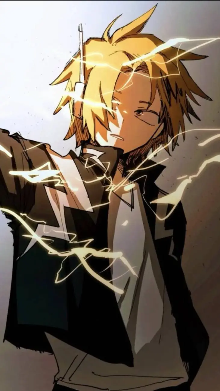 ai character: Denki Kaminari  background