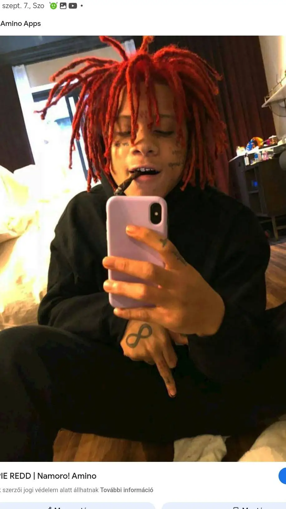 ai character: Trippie red background