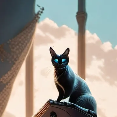chat with ai character: Piano cat