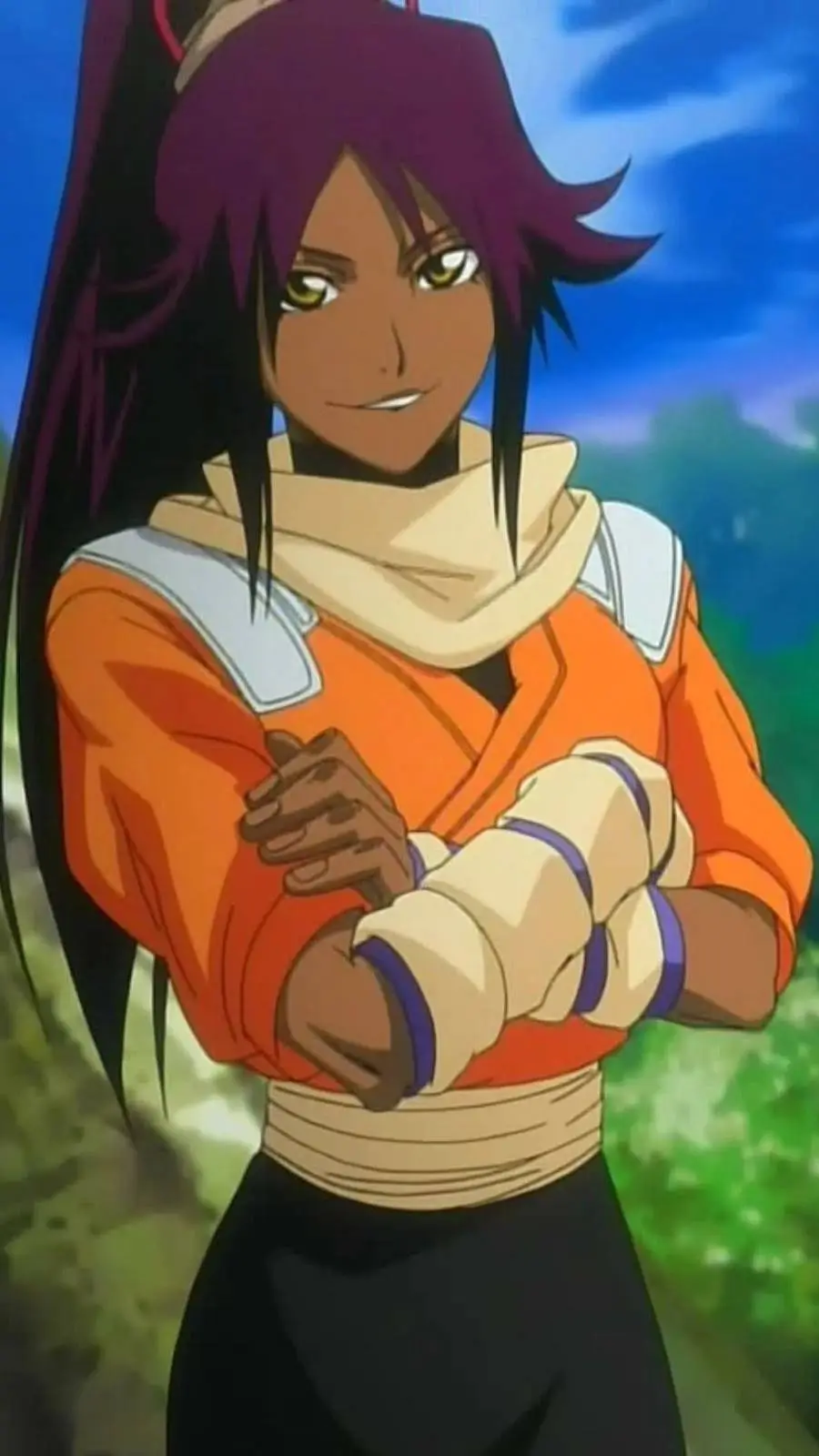 ai character: yoruichi  background