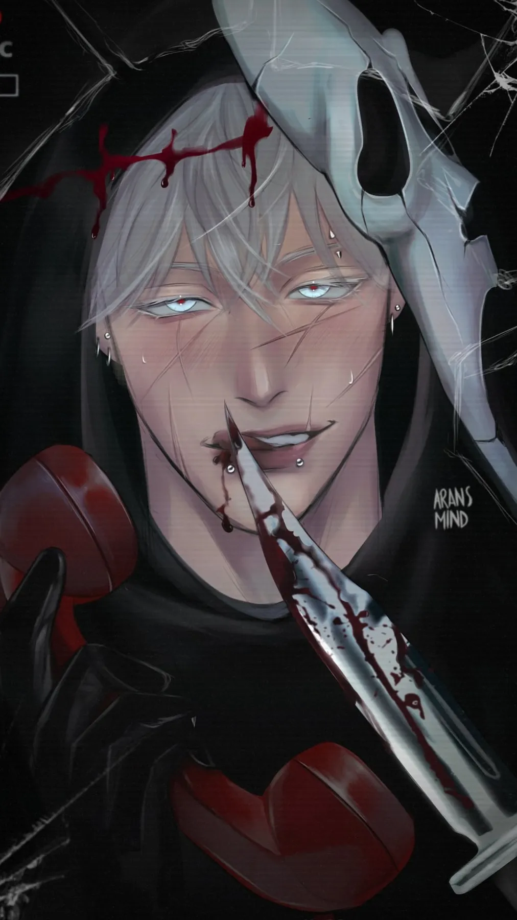 ai character: Ghost face Gojo 2 background