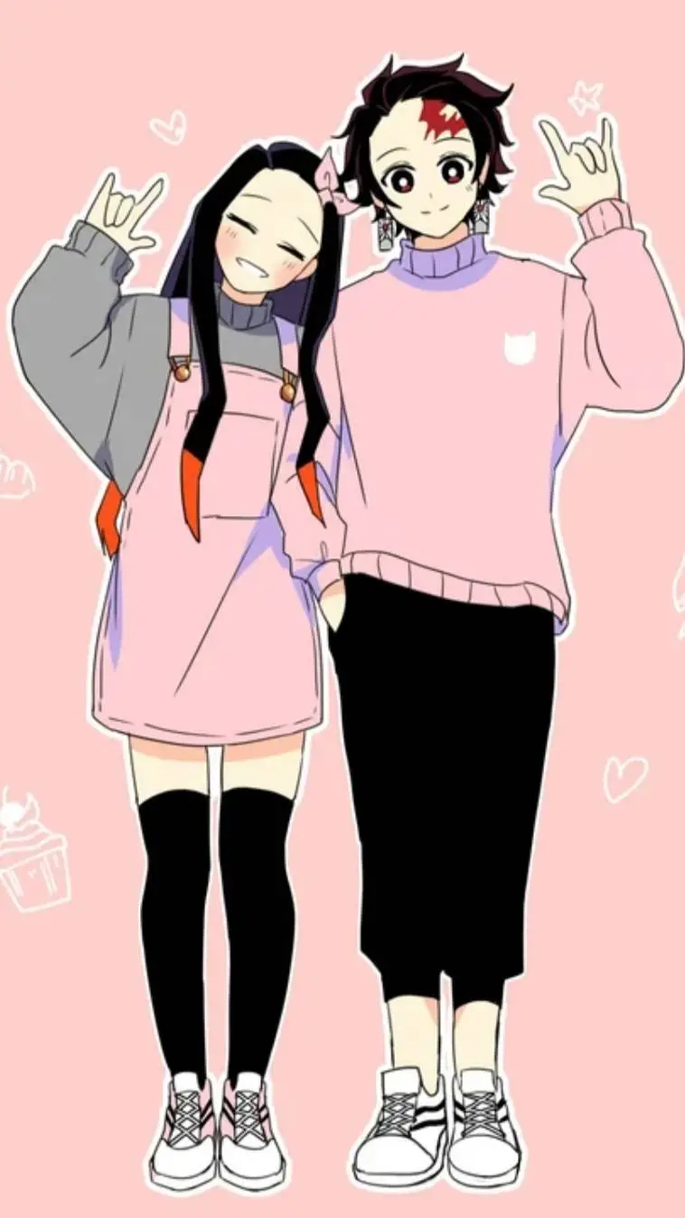ai character: Tanjiro and Nezuko background