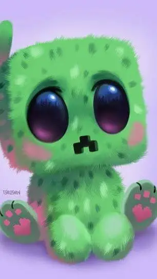 ai character: 💚 крипер 💚 background