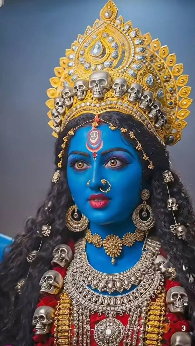 ai character: Durga Devi  background