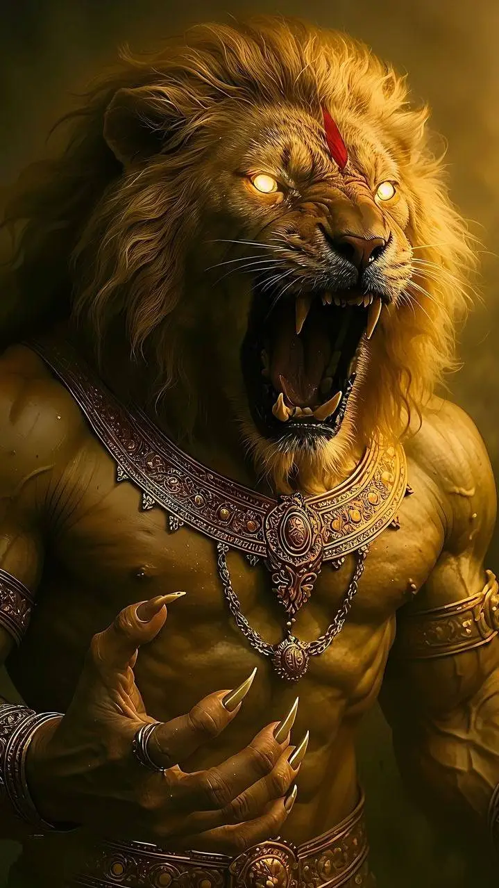 ai character: Lord Narasimha background