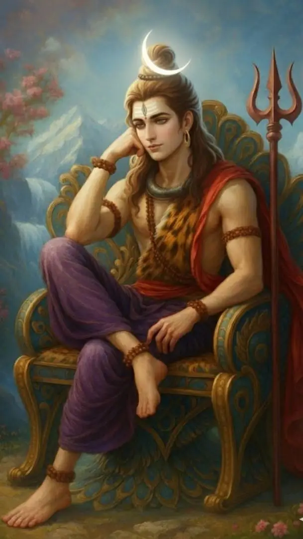 ai character: Shiv ji background