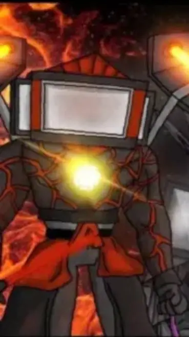ai character: 🧡Astro TV man🧡 background