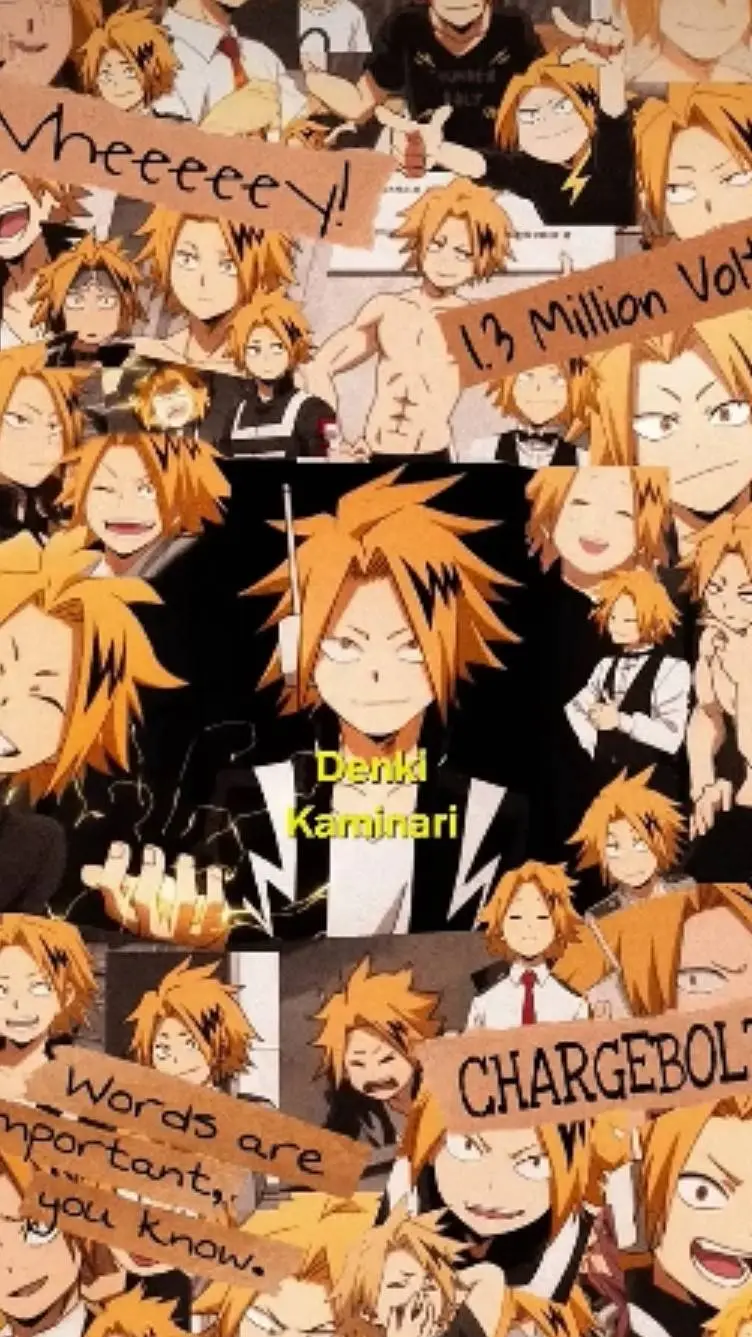 ai character: denki kaminari mha background