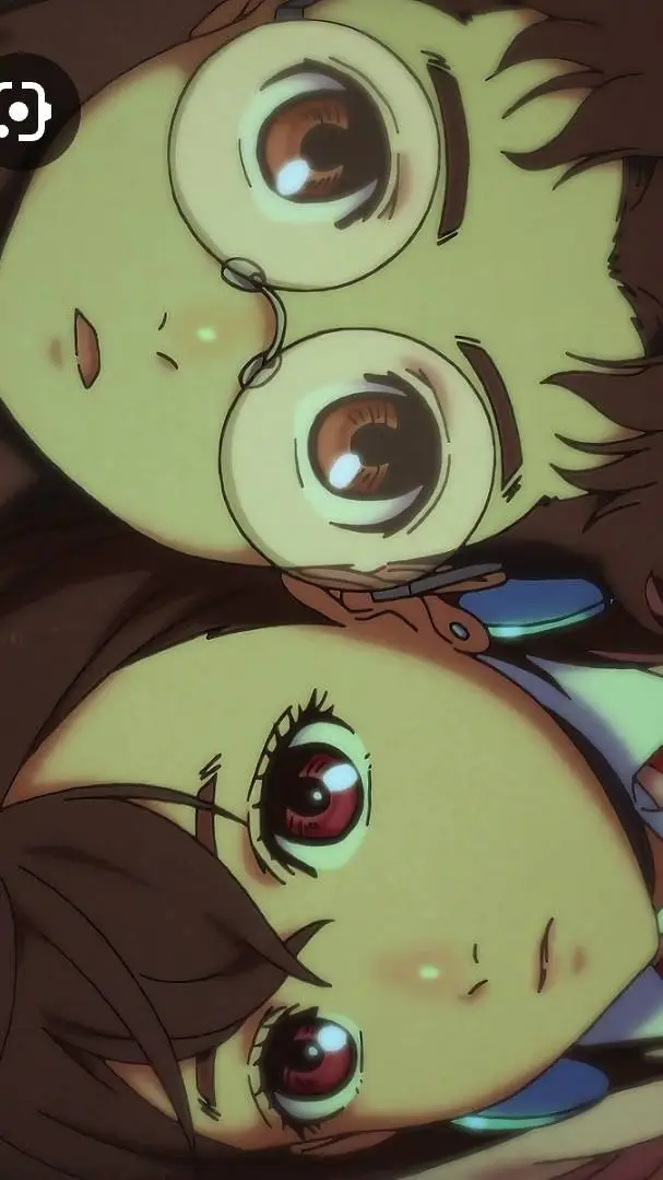 ai character: momo&okarun's baby background