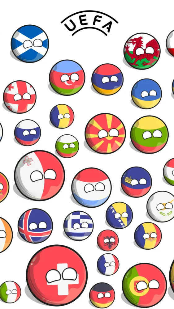 ai character: Countryballs background