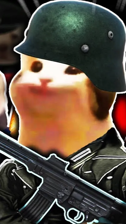 ai character: Pop cat soldier background